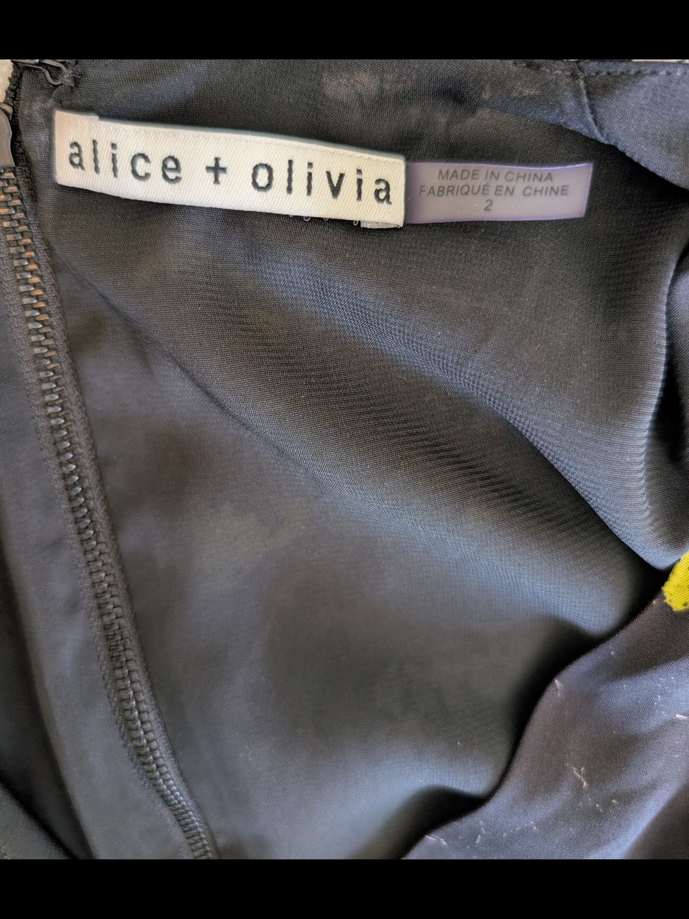 Alice + Olivia Womens 2 Ophelia Faux Wrap Mini Dress Black Cocktail Party - Picture 7 of 8